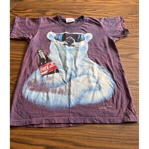 Coke bear tee shirt 1994 Coke vintage purple size Medium